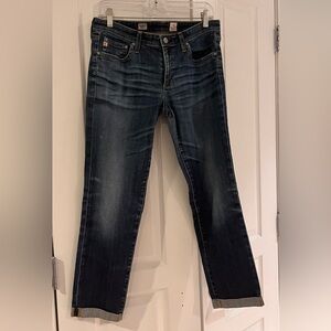 Ag Adriano Goldschmied Blue Straight Leg Jeans